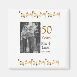 Imán Feliz 50° aniversario agregar pareja fecha de matr