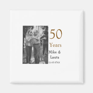 Imán Feliz 50° aniversario agregar pareja fecha de matr