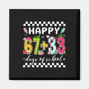 Imán Feliz 67 + 33 Días De Escuela Divertido 67 Meme Ch