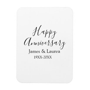 Imán Feliz aniversario boda fecha año simple mi