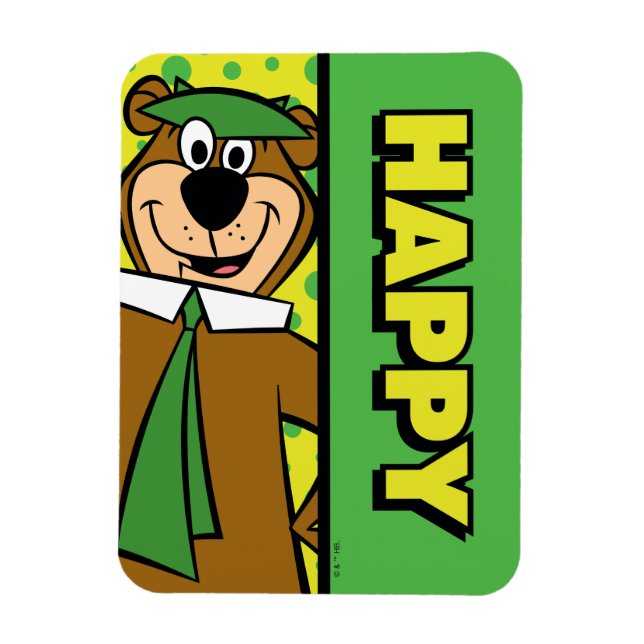 Imán Feliz año de Yogi (Vertical)