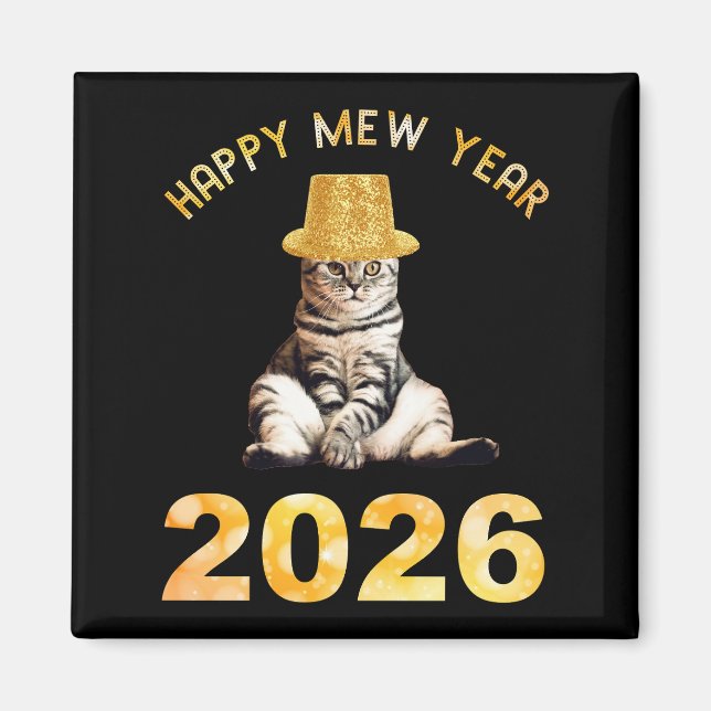 Imán Feliz año Mew 2026 (Frente)