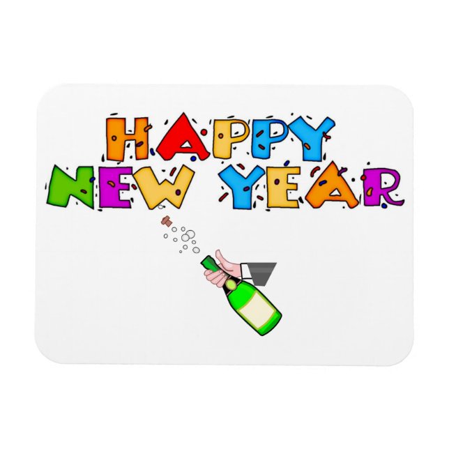 Imán Feliz Año Nuevo (Horizontal)