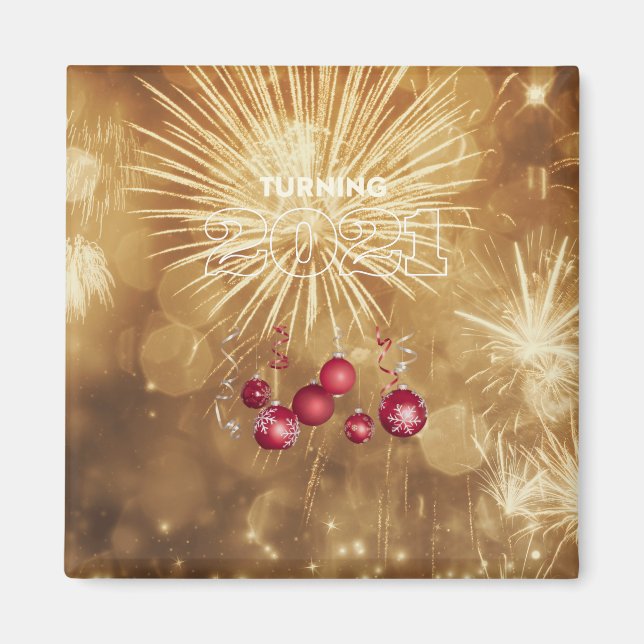 Imán Feliz Año Nuevo (Frente)