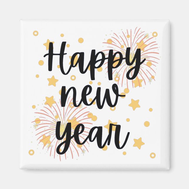 Imán Feliz Año Nuevo (Frente)