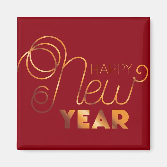 Imán Feliz Año Nuevo (Frente)