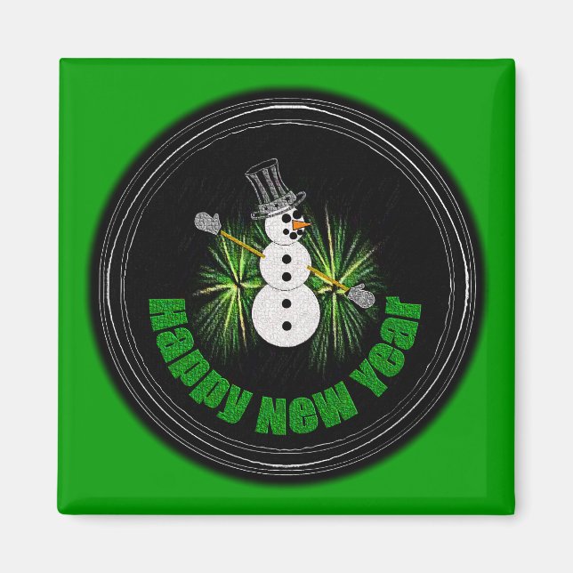 Imán Feliz Año Nuevo 1 Magnate (Frente)