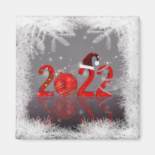 Imán Feliz Año Nuevo 2022 de Navidad con los Ríos