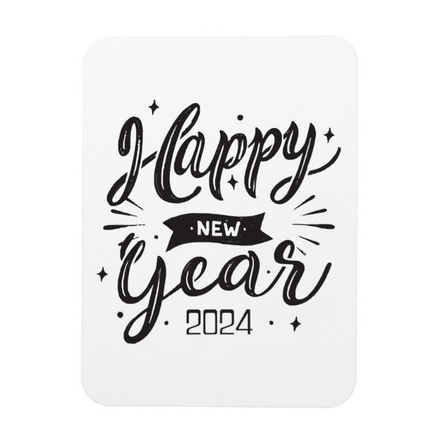 Imán Feliz año nuevo 2024 (Vertical)