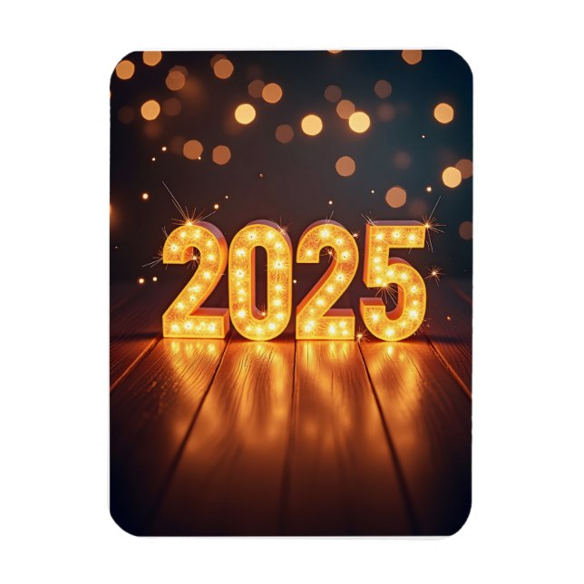 Imán Feliz Año Nuevo 2025 (Vertical)