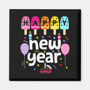 Imán Feliz Año Nuevo 2026 Nochevieja Fiestas Chicas