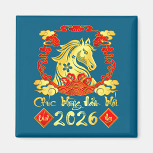 Imán Feliz Año Nuevo 2026 Tet Año Nuevo Lunar Vietnamit