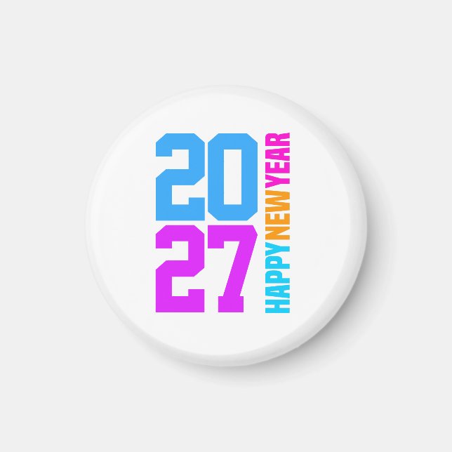 Imán Feliz Año Nuevo 2027 (Frente)