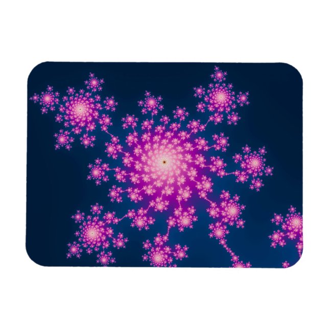 Imán Feliz Año Nuevo Fractal (Horizontal)