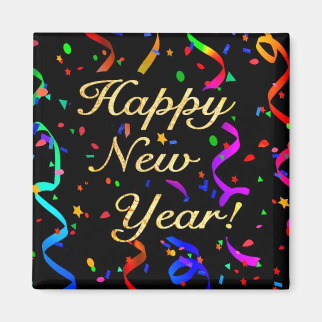 Imán ¡"Feliz Año Nuevo! "imán (Frente)
