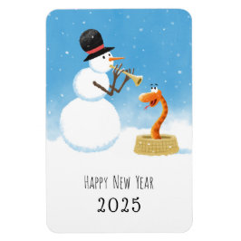 Imán Feliz Año Nuevo Snake Chino Lunar Zodiac 2025