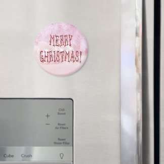 Imán Feliz bauble de Navidad y tipografía de estrellas