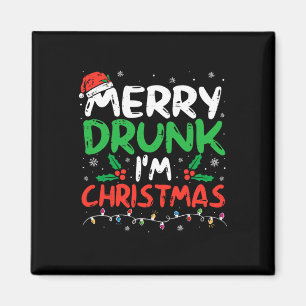 Imán Feliz Borracho, soy Navidades, Divertido Santa Chi