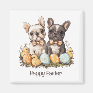 Imán Feliz Bulldog francés de Pascua