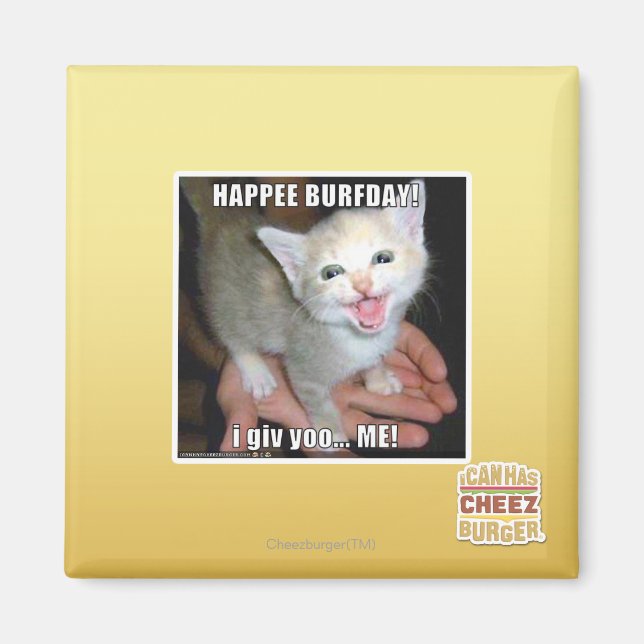 IMÁN ¡FELIZ BURFDAY! (Frente)