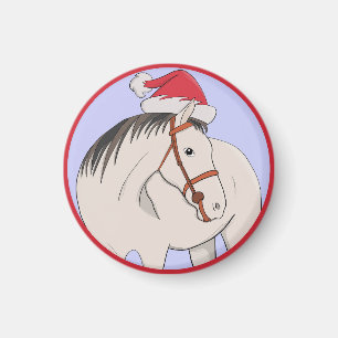 Imán Feliz caballo navideño