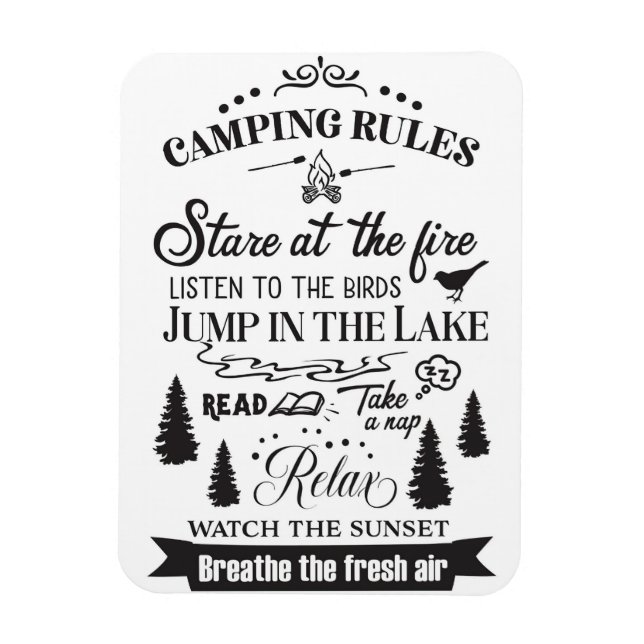 Imán Feliz Camper Camping (Vertical)