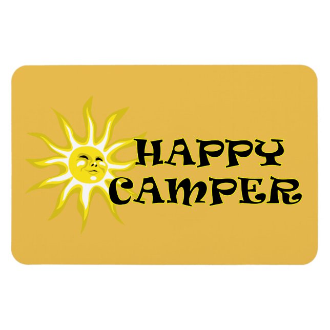 Imán Feliz Camper Camping Sunshine Lg Magnet (Horizontal)