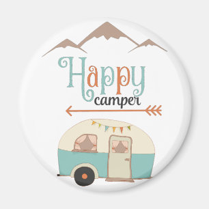 Imán Feliz Camper Cute Retro RV