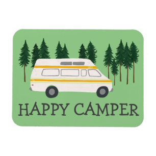 Imán FELIZ CAMPER Vanlife RVing Motorhome Trees