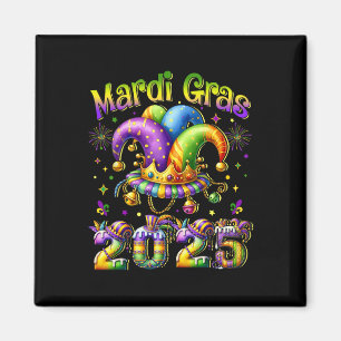 Imán Feliz Carnaval de Mardi Gras 2025 Mardi Gras Jeste