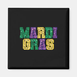 Imán Feliz Carnaval de Mardi Gras Martes de Carnaval Fl