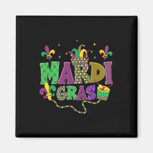 Imán Feliz Carnaval de Mardi Gras Martes Gordo Fleur De
