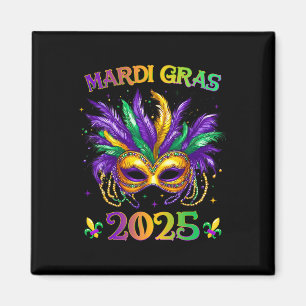 Imán Feliz Carnaval de Mardi Gras Máscara de Mardi Gras
