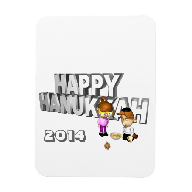 Imán Feliz celebración de Hanukkah - (Vertical)