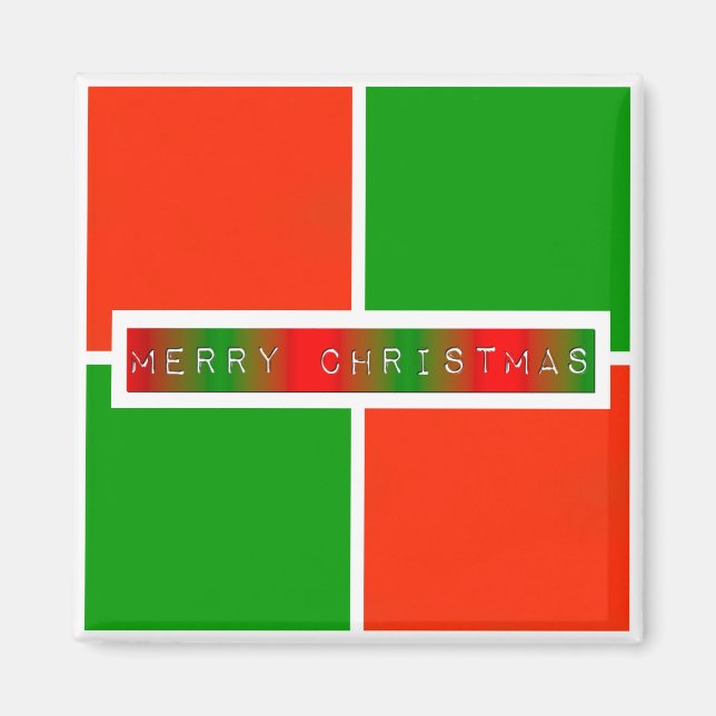 Imán Feliz Cheques de Navidad (Frente)