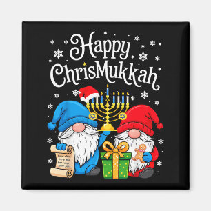Imán Feliz Christmukkah Janucá Navidad Gnomo de Navidad
