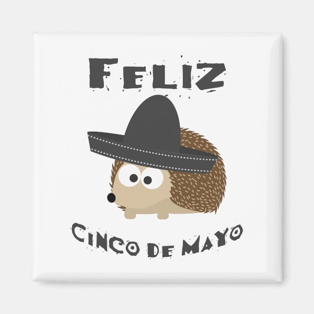 Imán Feliz Cinco de Mayo - Erizo (Frente)