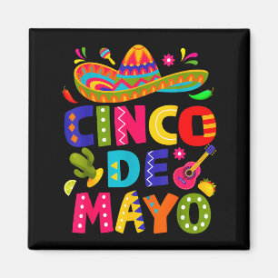 Imán Feliz cinco de mayo sombrero mexicano margarita