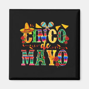Imán Feliz cinco de mayo sombrero mexicano margarita