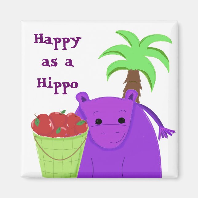Imán Feliz como un Hipopótamo (Frente)