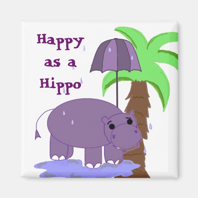 Imán Feliz como un Hipopótamo (Frente)