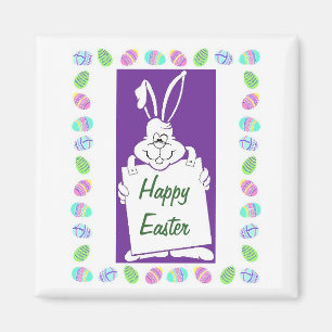 Imán Feliz Conejo de Pascua