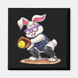 Imán Feliz conejo de vacaciones de Pascua jugando softb