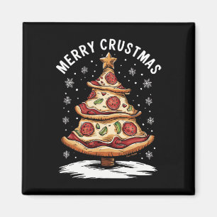 Imán Feliz Crustmas Pizza Árbol de Navidad Navidad Navi
