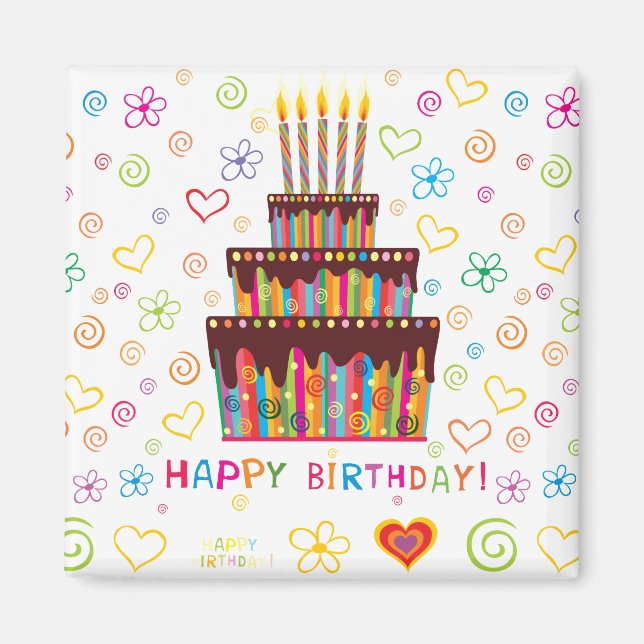 Imán Feliz cumpleaños (Frente)