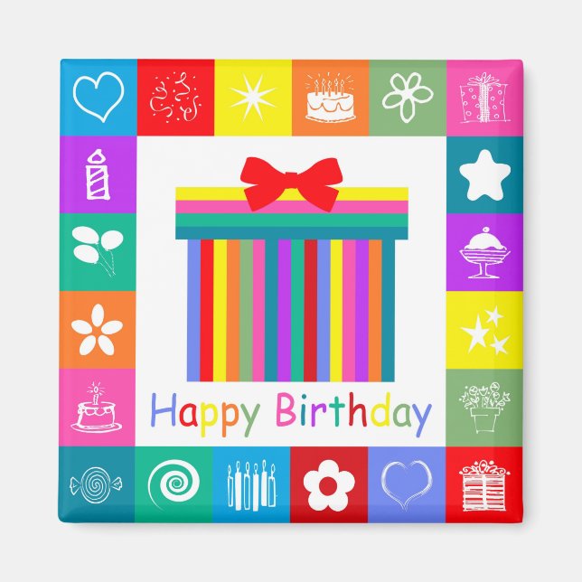 Imán Feliz cumpleaños (Frente)