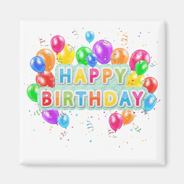 Imán Feliz cumpleaños (Frente)