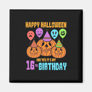 Imán Feliz cumpleaños 16 de Halloween