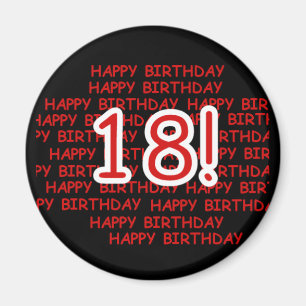 Imán Feliz cumpleaños 18