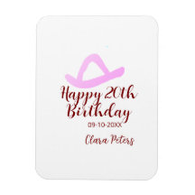 Feliz cumpleaños 20 nombre de niña vaquera rosa fe